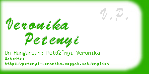 veronika petenyi business card